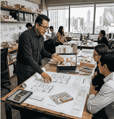 Proyecto ejecutivo arquitectonico 3d para consultorio médico en CDMX